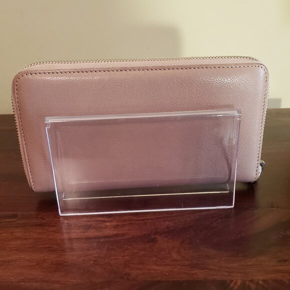 JIMMY CHOO BALLET PINK SOFT GRAINED GOAT LEATHER WALLET - Picture 5 of 15